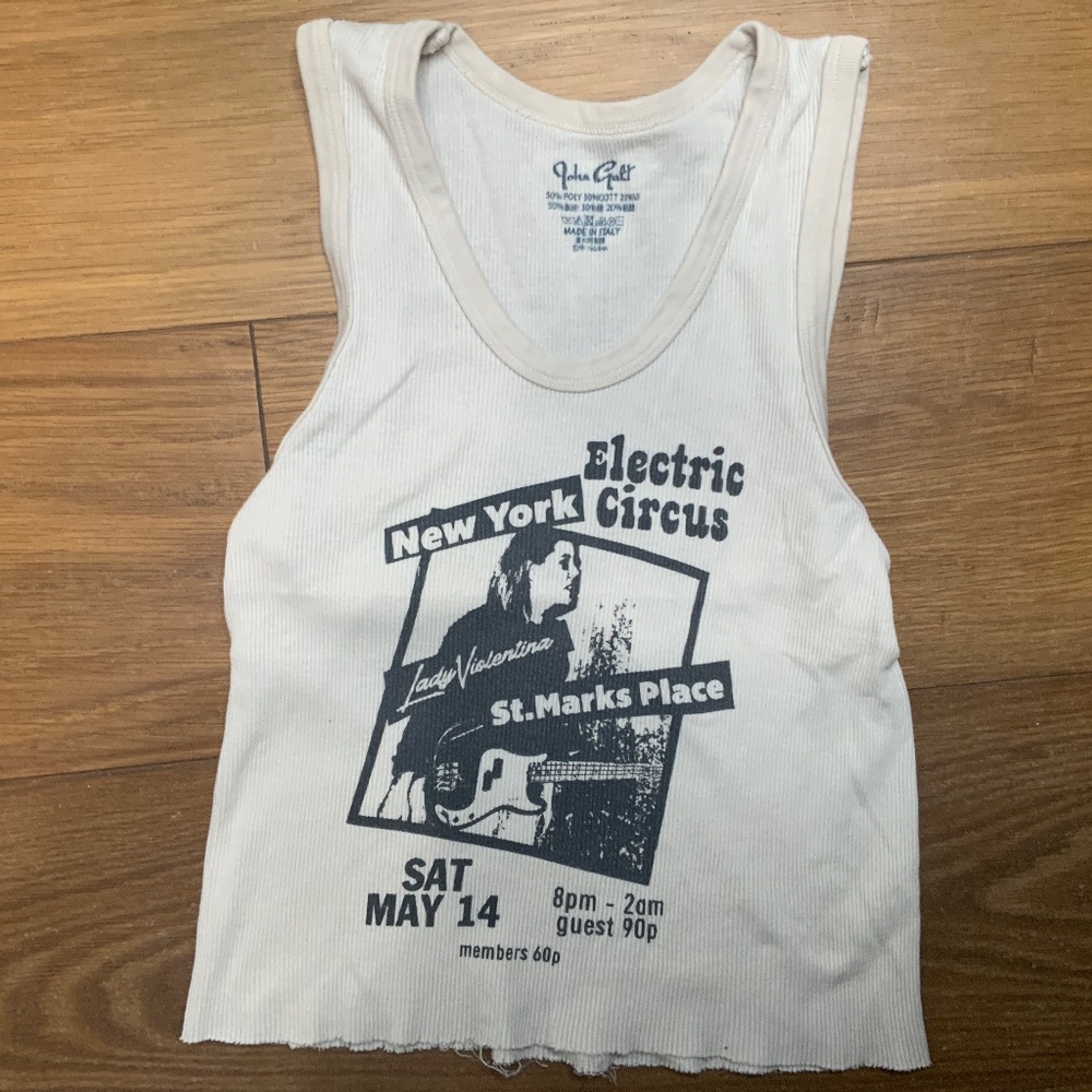 John Galt/ Brandy Melville  New York Electric Circus Tank Top